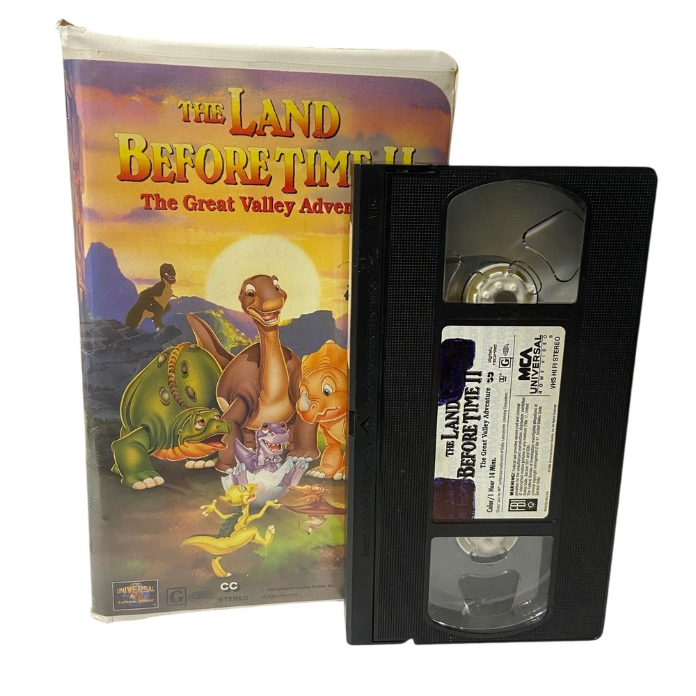 The Land Before Time II: The Great Valley Adventure VHS Tape Vintage 1994‎